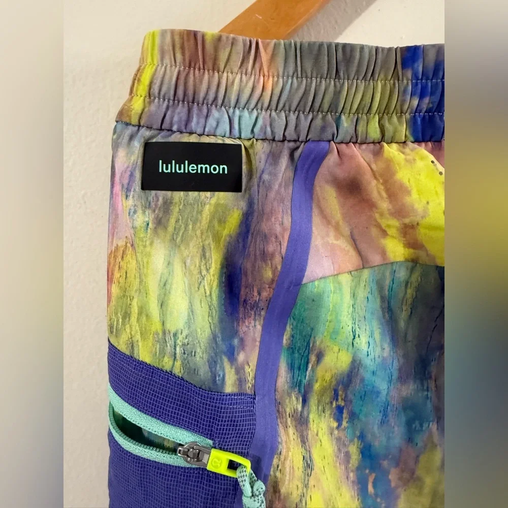 lululemon athletica Multicolor Men's Hybrid Shorts with Purple Pockets